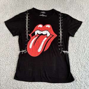 The Rolling‎ Stones x I Am Koko La Reworked T Shirt Women's Large Black Cotton